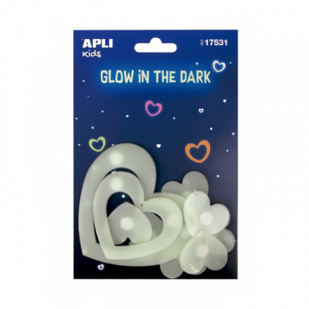 STICKERS CŒURS LUMINESCENT X9