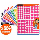 864 RONDS 3 DIAM MULTICOLOR