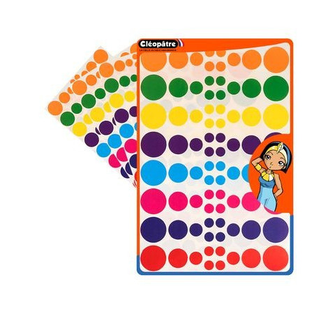 240 GOMMETTES RONDES - 8 COULEURS