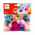 Sachet de 50 pompons SOFT