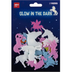 Lot de 12 autocollants lumineux licornes