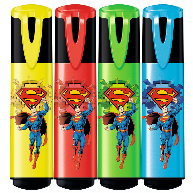 SURLIGNEURS SUPERMAN X4 POCH CARTON