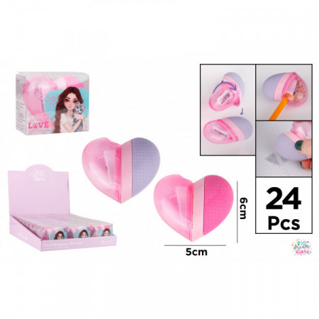 GOMME ET TAILLE-CRAYON CŒUR