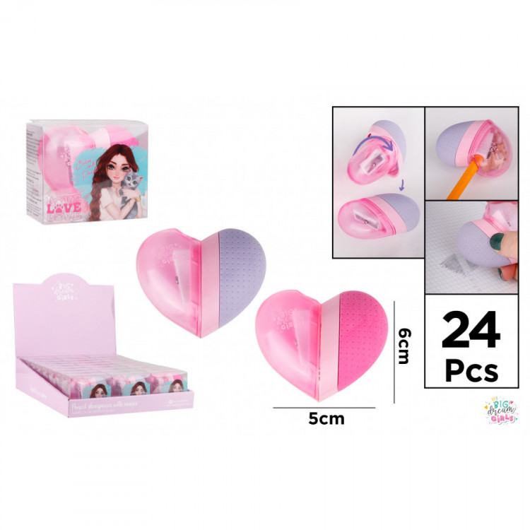 GOMME ET TAILLE-CRAYON CŒUR