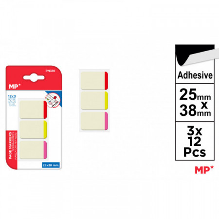 MARQUES PAGES ADHESIFS 25X38MM