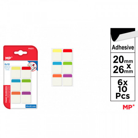 MARQUES PAGES ADHESIFS 20X26MM