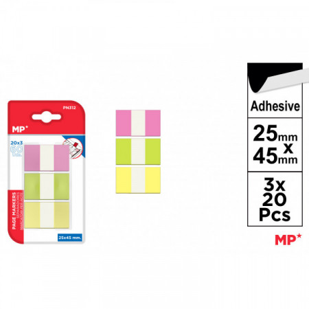 MARQUES PAGES ADHESIFS 25X45MM