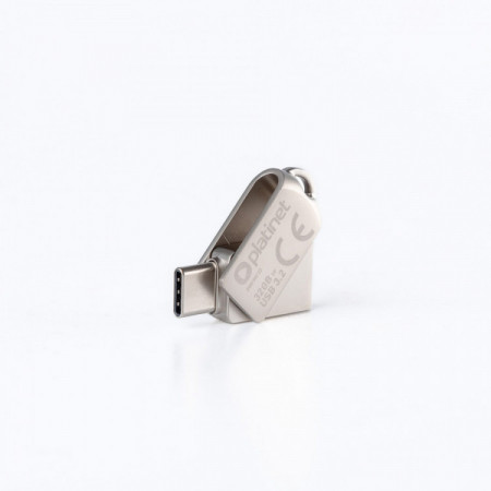 Clé USB USB-A 3.2+USB-C 32Go Métal Étanche
