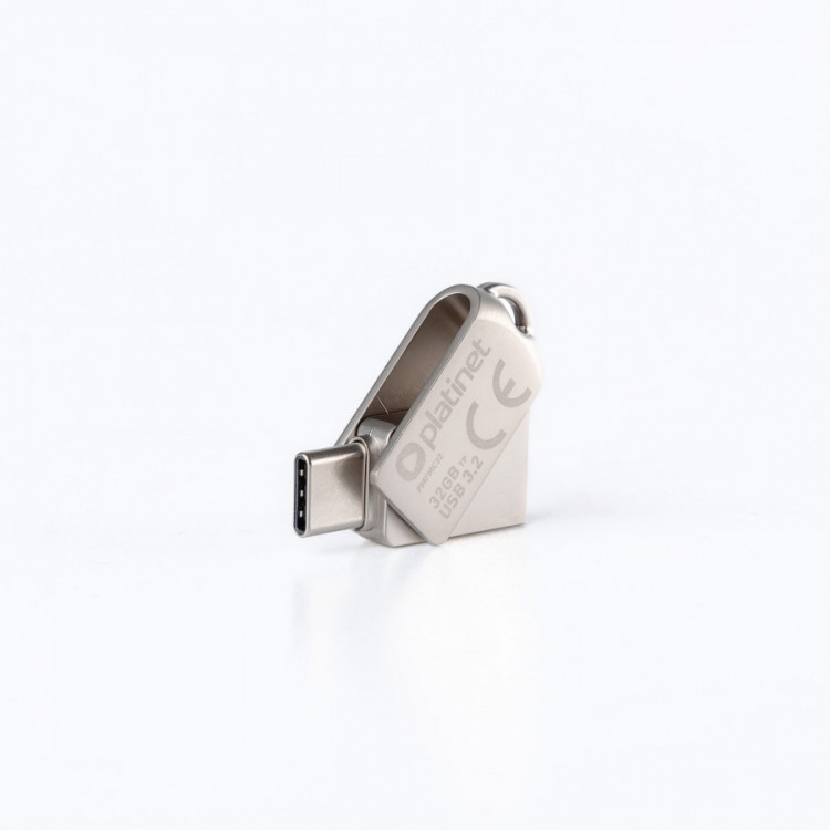 Clé USB USB-A 3.2+USB-C 32Go Métal Étanche
