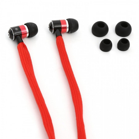 ÉCOUTEURS FREESTYLE SHOELACE + MICRO ROUGE