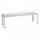 Banc d’assise vestiaire en mélaminé gris – Piétement métallique solide 1200X420X290