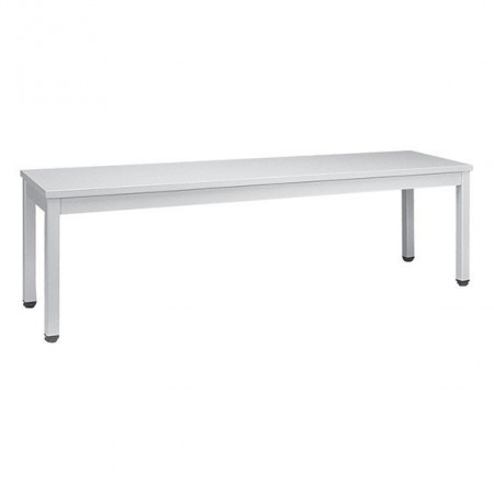 Banc d’assise vestiaire en mélaminé gris – Piétement métallique solide 1200X420X290