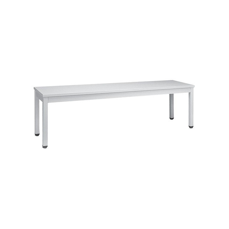 Banc d’assise vestiaire en mélaminé gris – Piétement métallique solide 1200X420X290