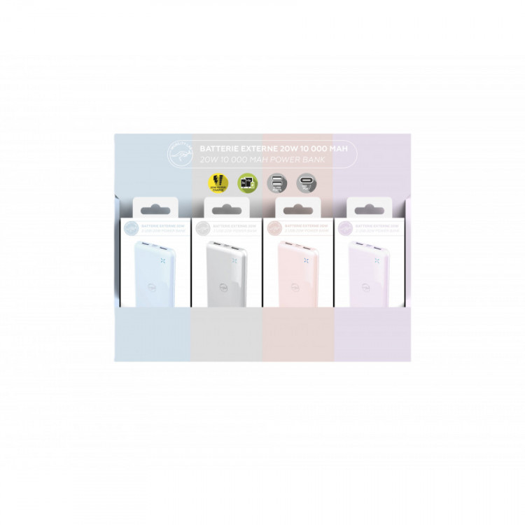 POWER BANK 10000MAH PASTEL