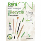BLOC PAINTON RECYCLE BLANC A4 250G 30F