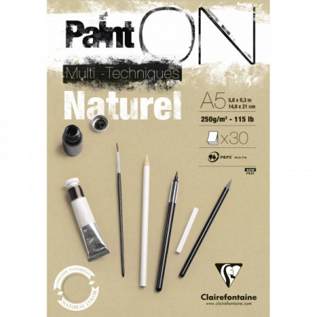 BLOC COLLE PAINTON NATUREL A5 250G 30F