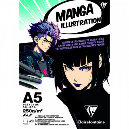 BLOC ILLUSTRATION MANGA A5 250G 20F