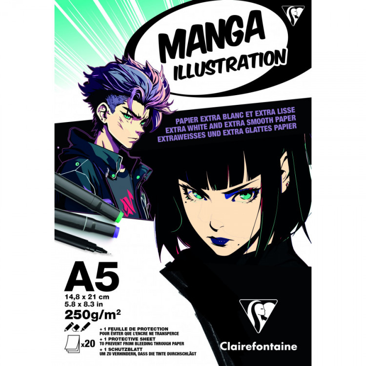 BLOC ILLUSTRATION MANGA A5 250G 20F