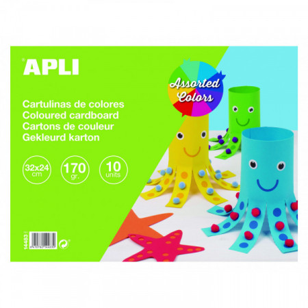 Blocs de cartons couleur assorties 32 x 24 cm 10 feuilles