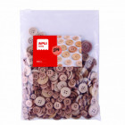 Boutons en bois naturel dimensionss assorties 400 u.