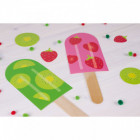 Bâtonnets en bois grands formats couleurs assorties 40 u.