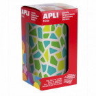 Rouleau de gommettes mosaiques bleu vert 2460 u.