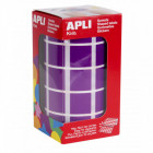 Rouleau gommettes carrées 20 mm lilas