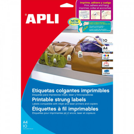 Étiquettes à fil imprimables 22,0 x 35,0 mm 10 feuilles