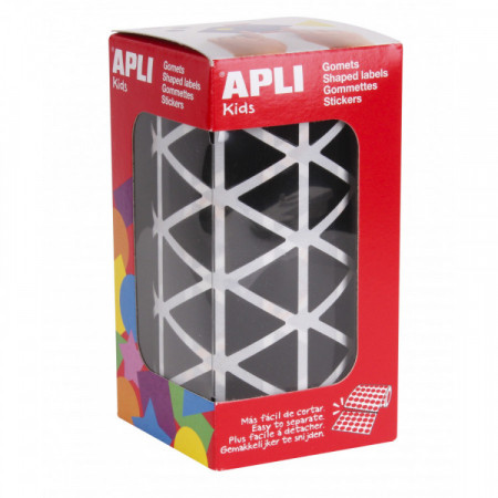 Rouleau gommettes triangulaires 20 mm noires