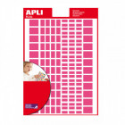Gommettes enlevables rectangles de couleurs assorties 18 feuilles