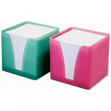 Bloc cube Plexi transl 10x10x9,5 cm blanc