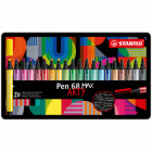 BOITE METAL X20 STABILO PEN 68 MAX ARTY
