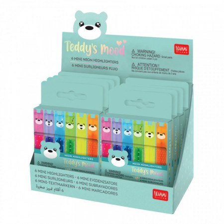 SET X6 mini Surligneurs TEDDYBEAR