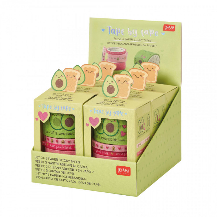 Lot X5 rubans adhésifs Avocado 5m