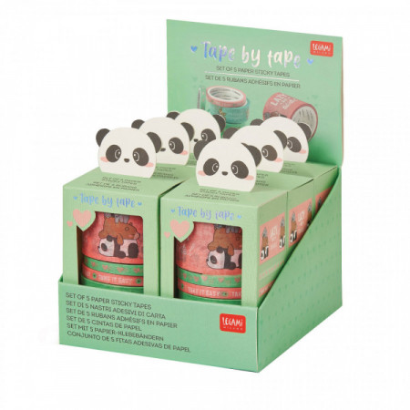 Lot X5 rubans adhésifs Cute Animals 5m