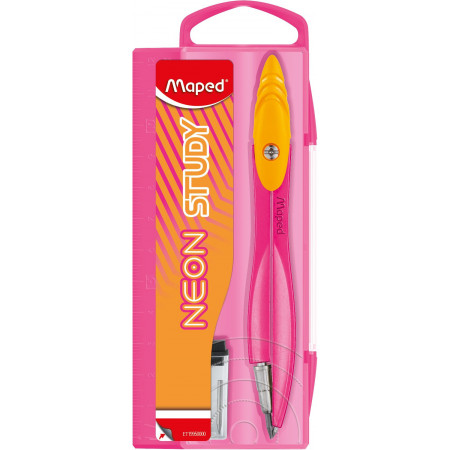 COMPAS STUDY NEON + ETUI MINE BOITE CD