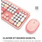COMBO SANS FIL CLAVIER + SOURIS PURE ROSE