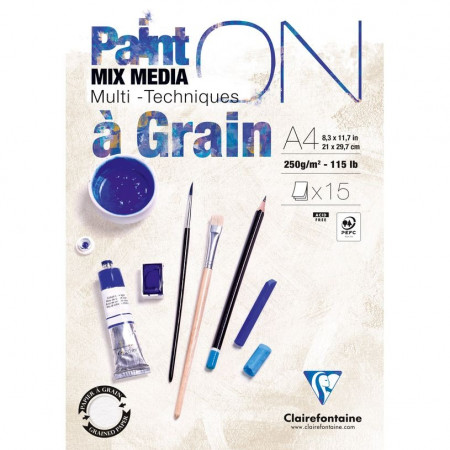 BLOC PAINTON A GRAIN A4 250G 15F
