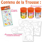 Kit créatif Licornes pour enfants – 6 suspensions à décorer avec P’tits Pots de peinture pailletée et gommettes