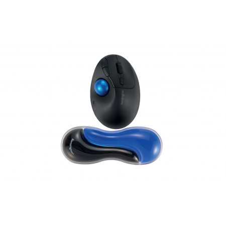 Repose-poignets Duo Gel bleu/gris fumé – Ergonomique et résistant aux désinfectants