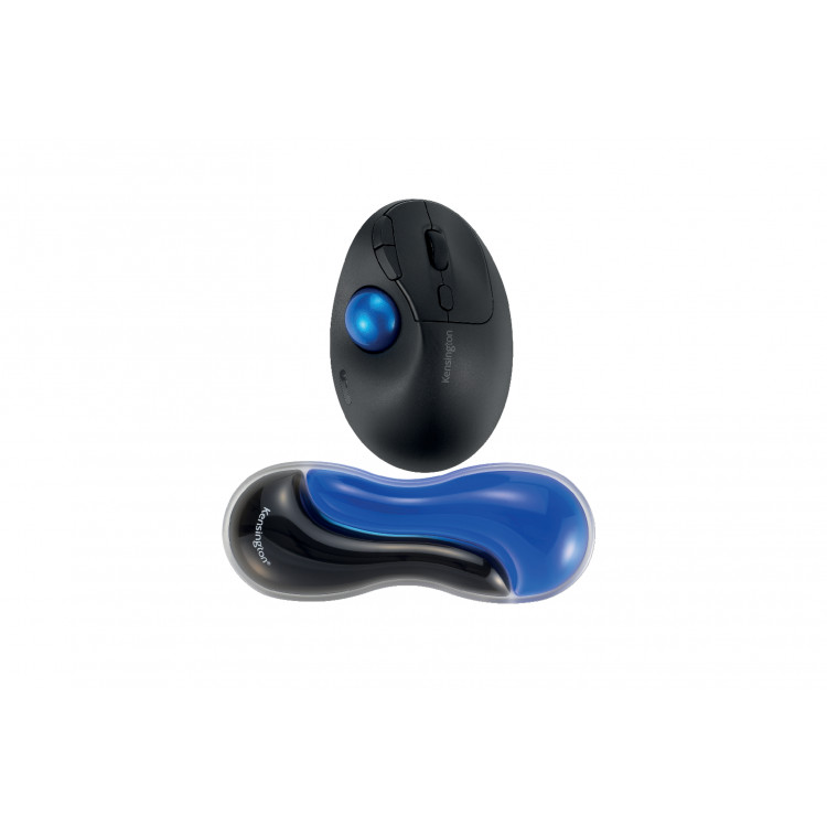 Repose-poignets Duo Gel bleu/gris fumé – Ergonomique et résistant aux désinfectants