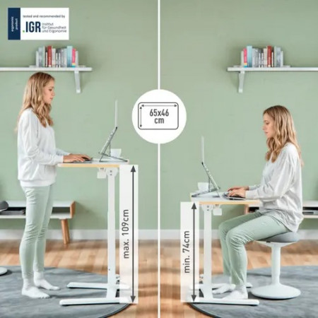 Bureau assis-debout compact pliable Ergo – 65 x 46 cm