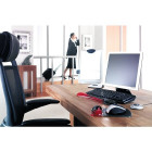 Wave Duo Gel – Repose-poignets Ergonomique Rouge/Gris Fumé