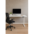 BUREAU ELECT HAUTEUR REGLAB 140CM BLANC