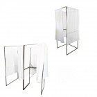 Isoloir standard pour élections – Structure acier et rideau opaque M1