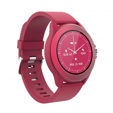 Montre connectée Forever Colorum CW-300 – Magenta – Étanche IP68 – Bluetooth – Multi-sport
