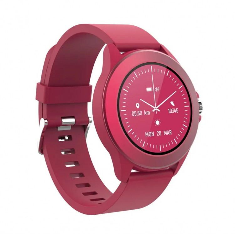 Montre connectée Forever Colorum CW-300 – Magenta – Étanche IP68 – Bluetooth – Multi-sport