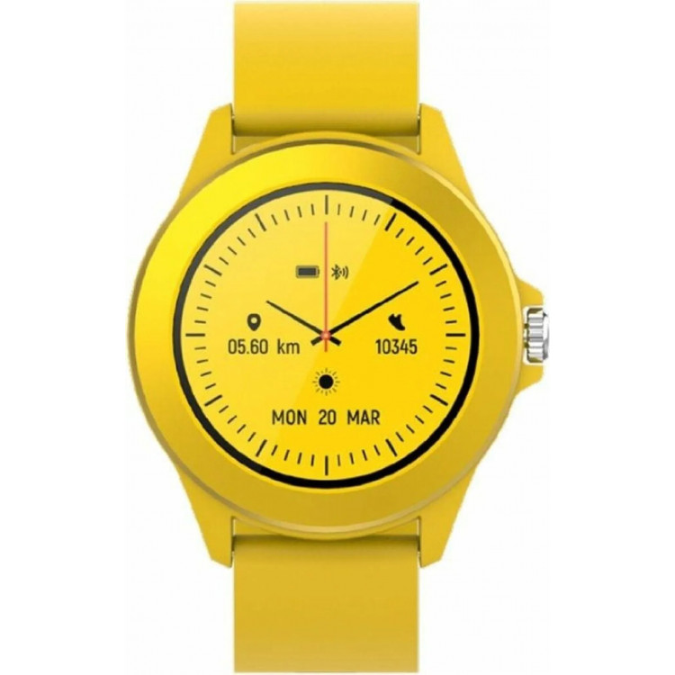 Montre intelligente Forever Colorum CW-300 Jaune – Écran IPS 1,22’’ – Étanchéité IP68