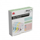 UPRINT Pack 4 rouleaux d’étiquettes adhésives pour Stick Easy UP21 pastel