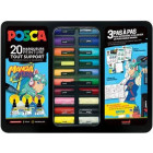 Mallette métal noire POSCA Manga Hero - Coffret 20 marqueurs